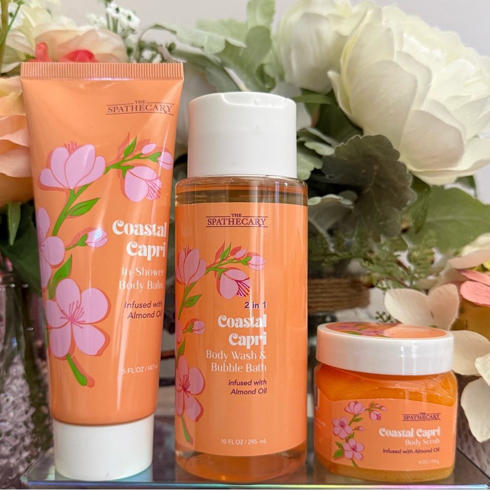 🆕🪷 SPATHECARY LIMITED EDITION “COASTAL CAPRI” BODY CARE SET. NEW FACTORY SEALED